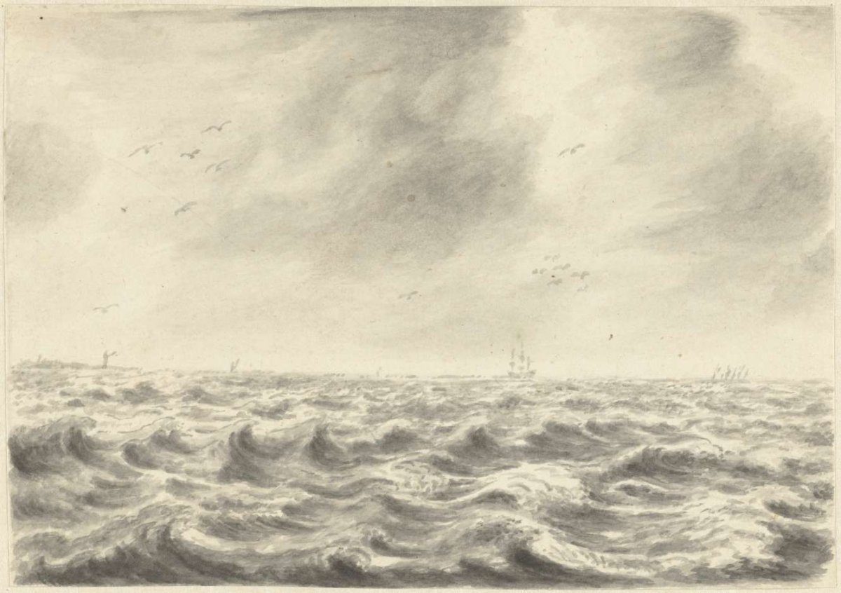 Seascape, Pieter Idserts, 1708 - 1781