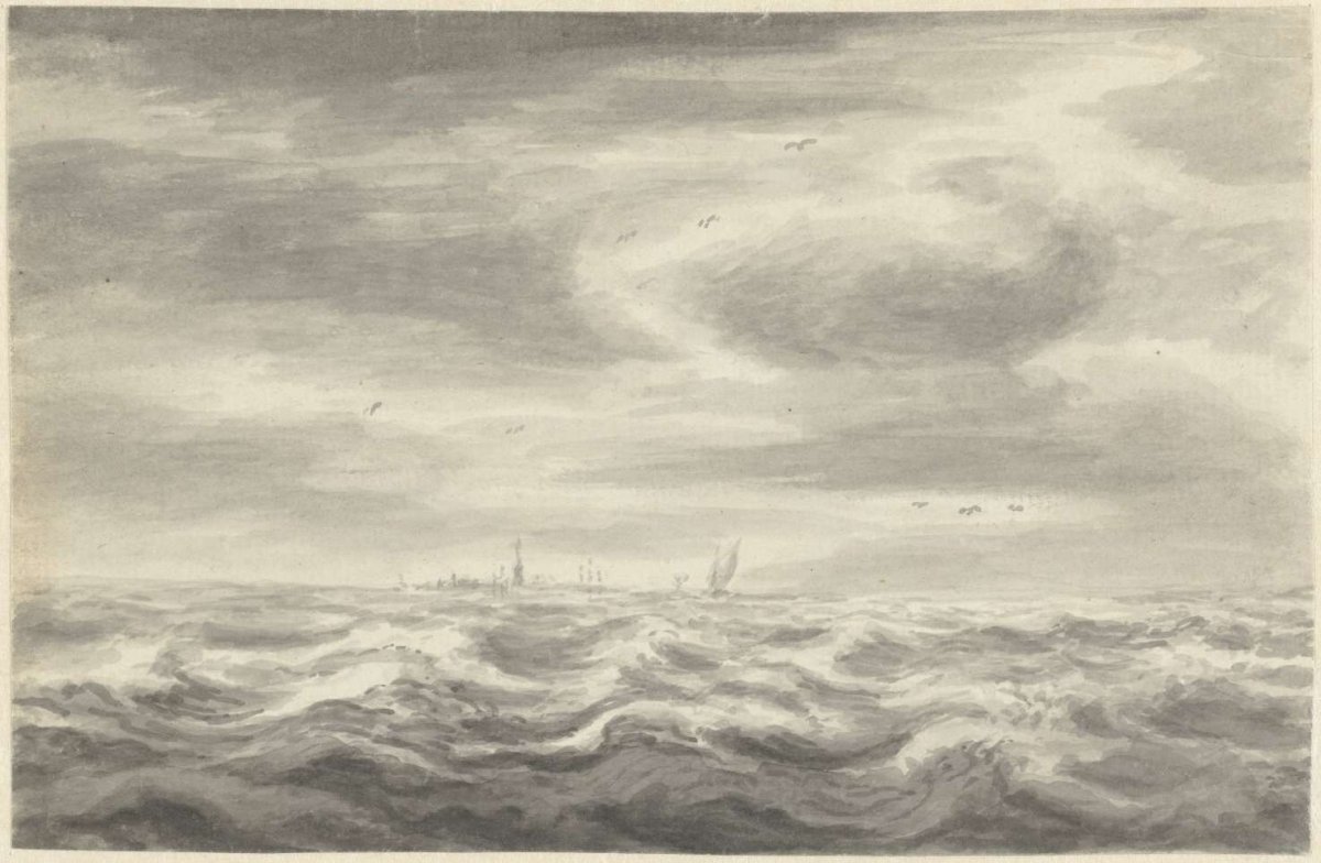 Seascape, Pieter Idserts, 1708 - 1781