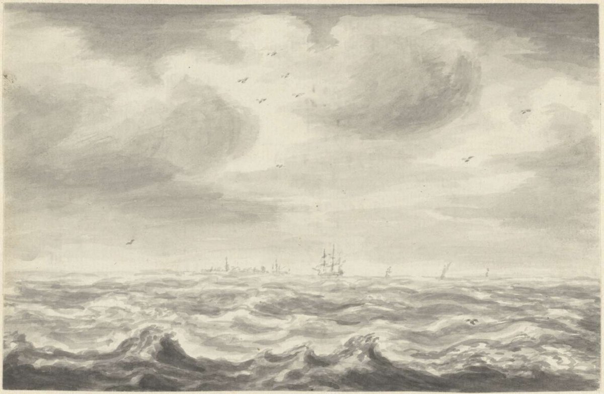 Seascape, Pieter Idserts, 1708 - 1781