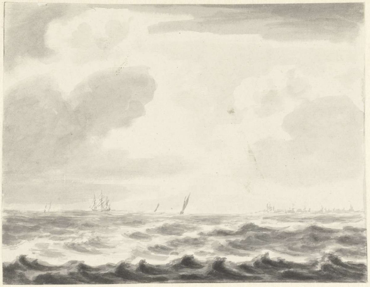 Seascape, Pieter Idserts, 1708 - 1781