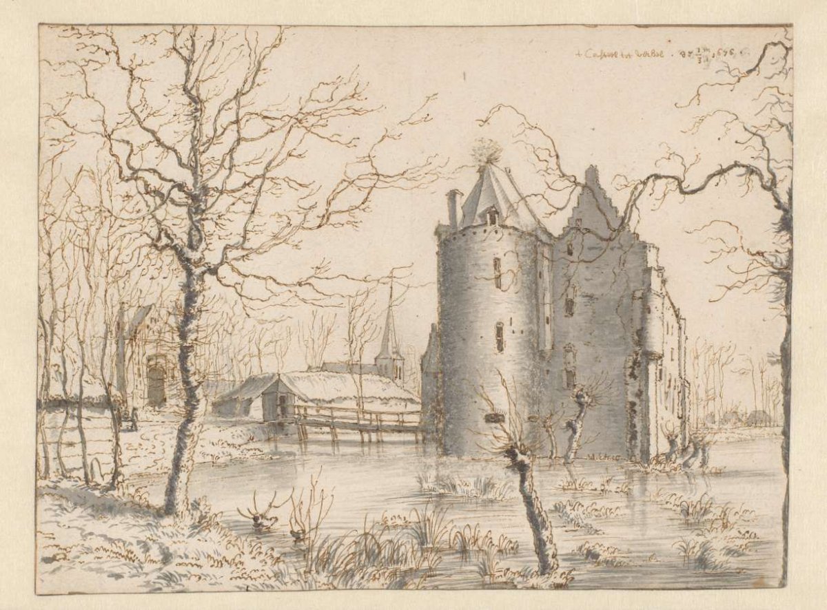 View of Kasteel Frisselstein, Veghel, Barend Klotz, 1676
