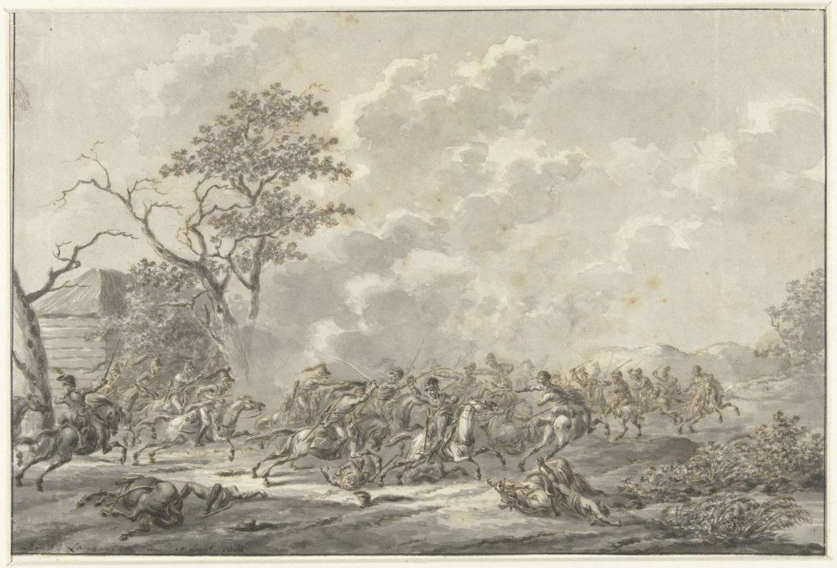 Ruitergevecht, Dirk Langendijk, 1805