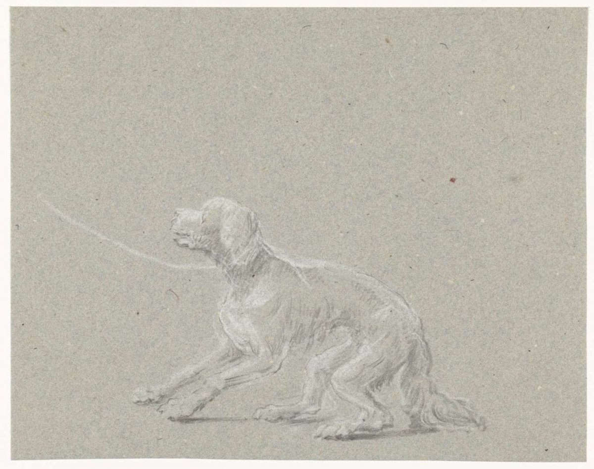 Dog on a leash, Louis Moritz, 1783 - 1850