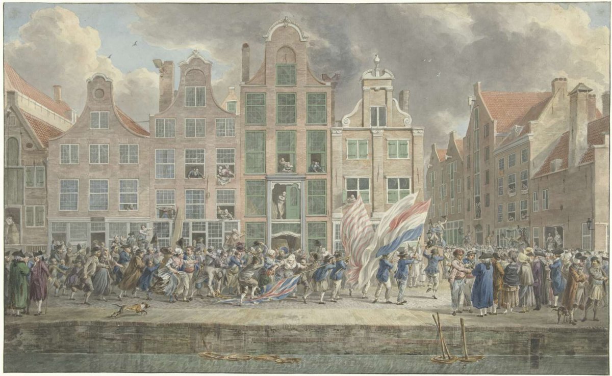 Anti-Engelse demonstratie te Rotterdam, 2 maart 1781, Dirk Langendijk, 1781