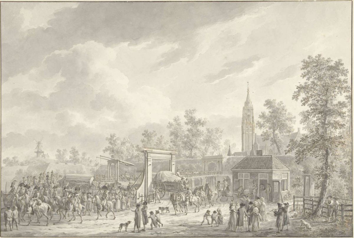 The departure of the Amersfoort garrison in 1790, Dirk Langendijk, 1790