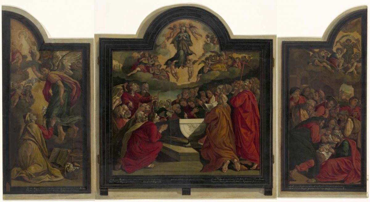 Triptych depicting the Ascension of Mary, Paulus Constantijn la Fargue, 1772