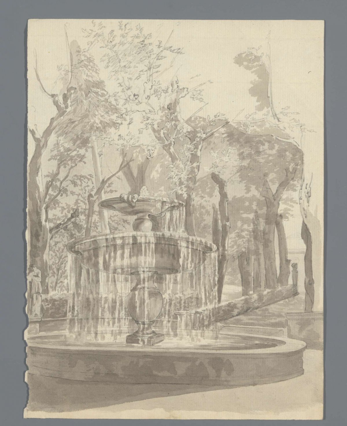 Fountain in a garden, anonymous, 1700 - 1800