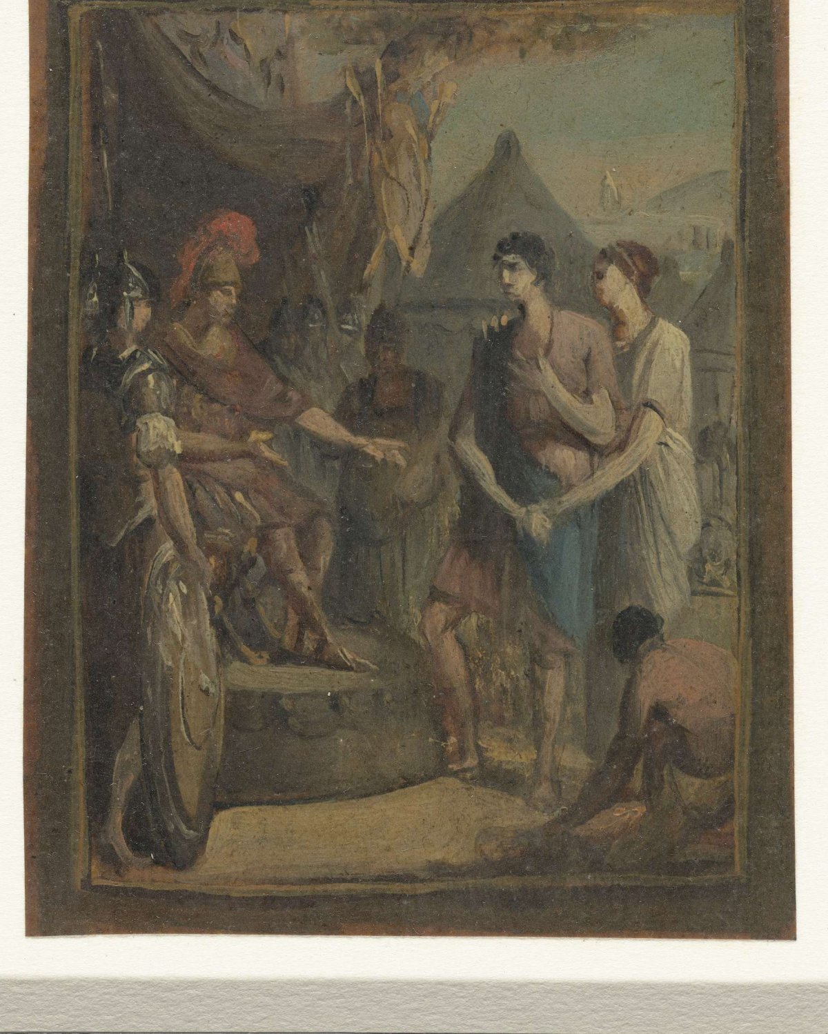 Two youths presented to a field general, anonymous, 1700 - 1800