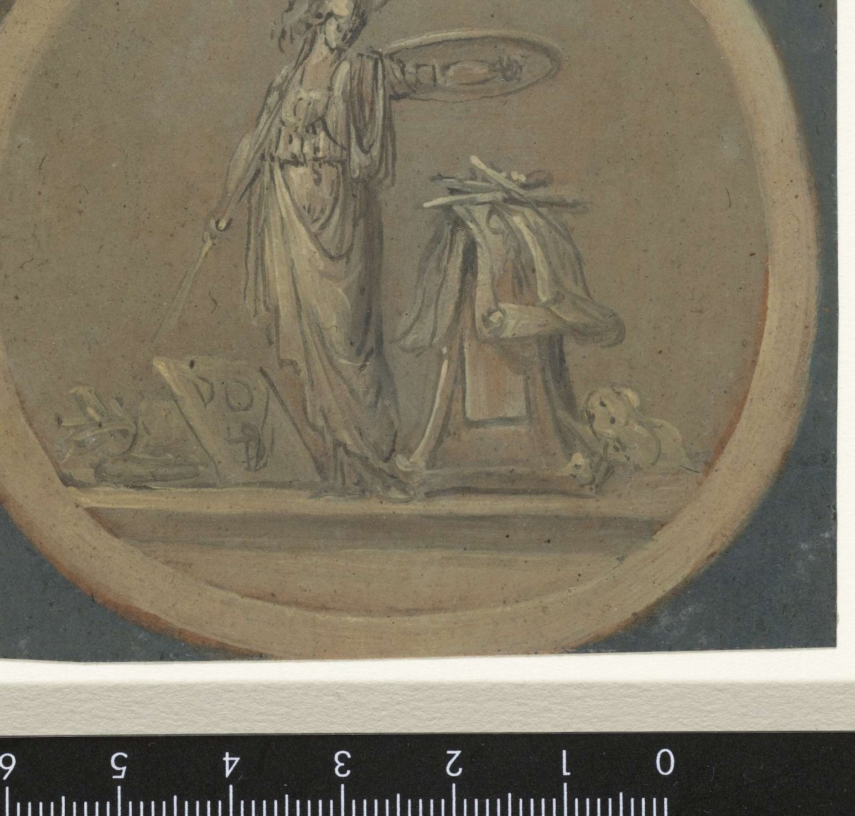 Vignette with Minerva, anonymous, 1700 - 1800
