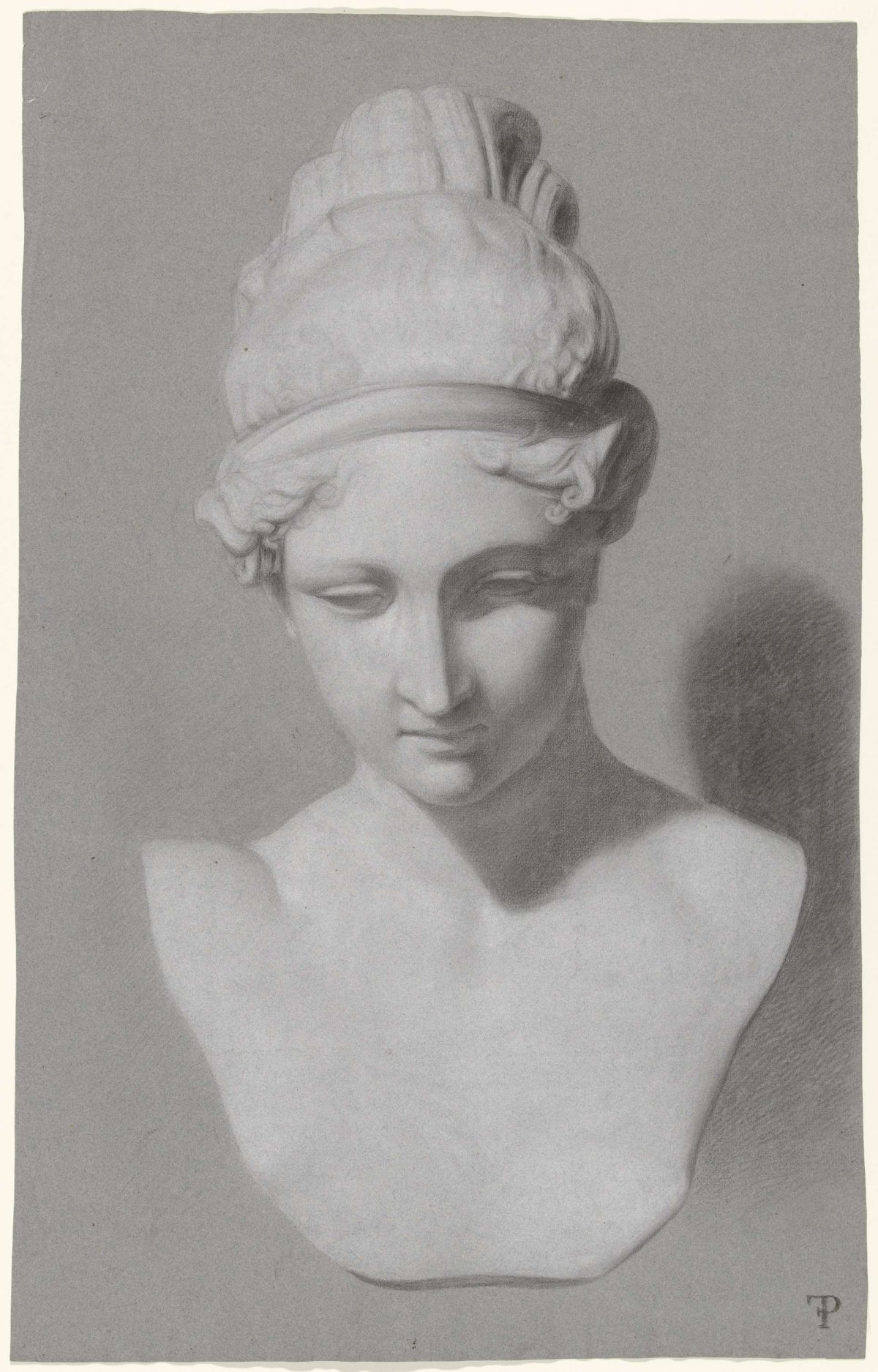 Plaster model of a bust of a woman, anonymous, 1700 - 1800