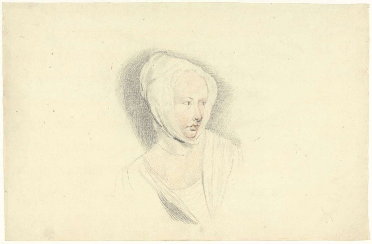 Bust of woman, facing right, anonymous, 1700 - 1800