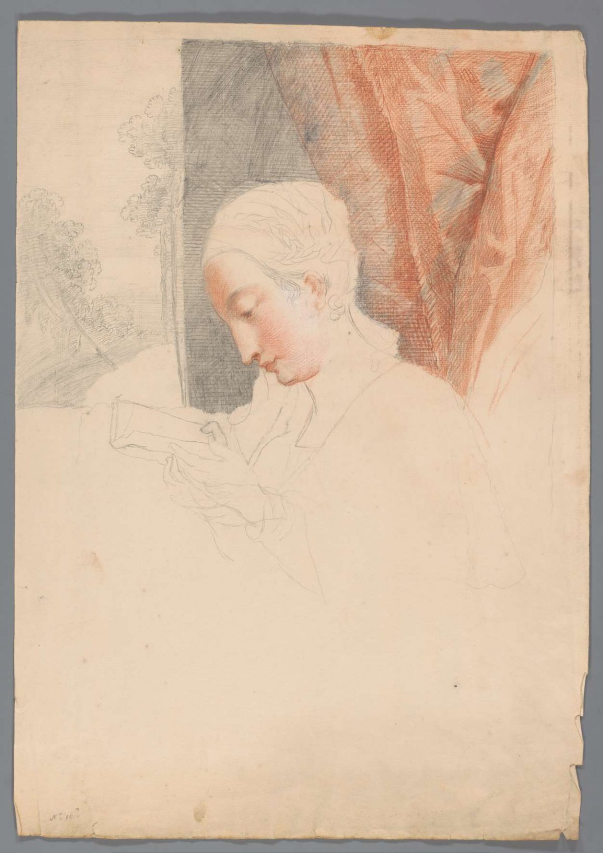 Reading woman, anonymous, 1700 - 1799