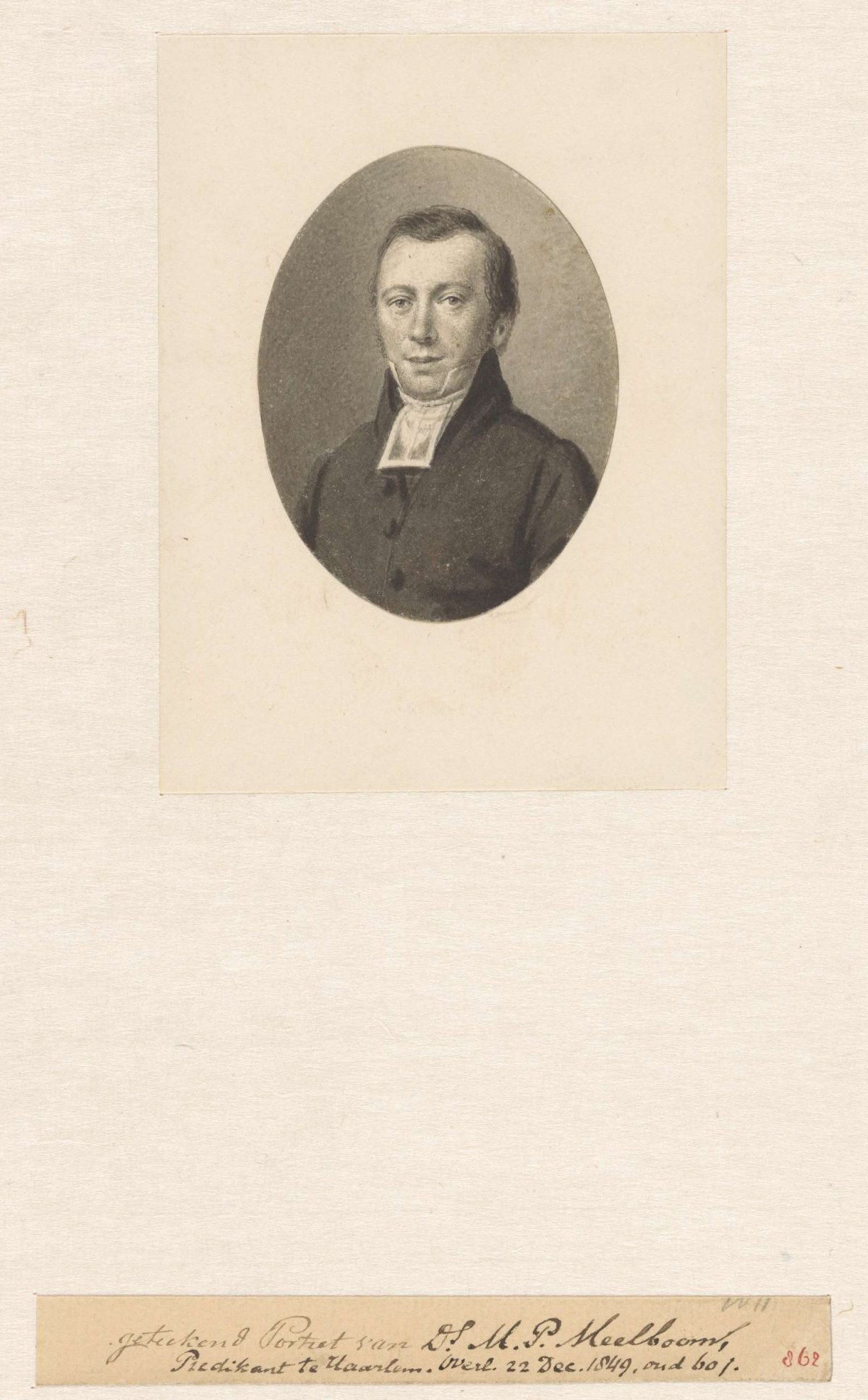 Portrait of Rev. M.P. Meelboom, Hendrik Willem Caspari, 1780 - 1829