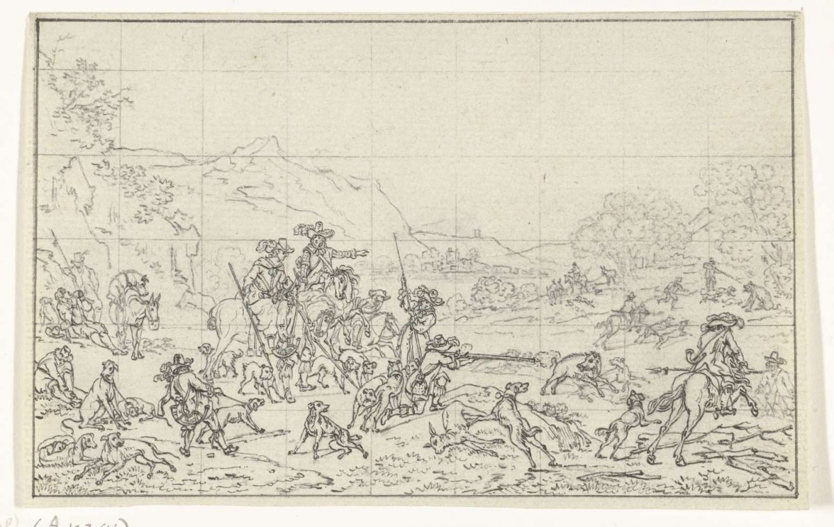 Zwijnenjacht, Joannes Bemme, 1800 - 1841