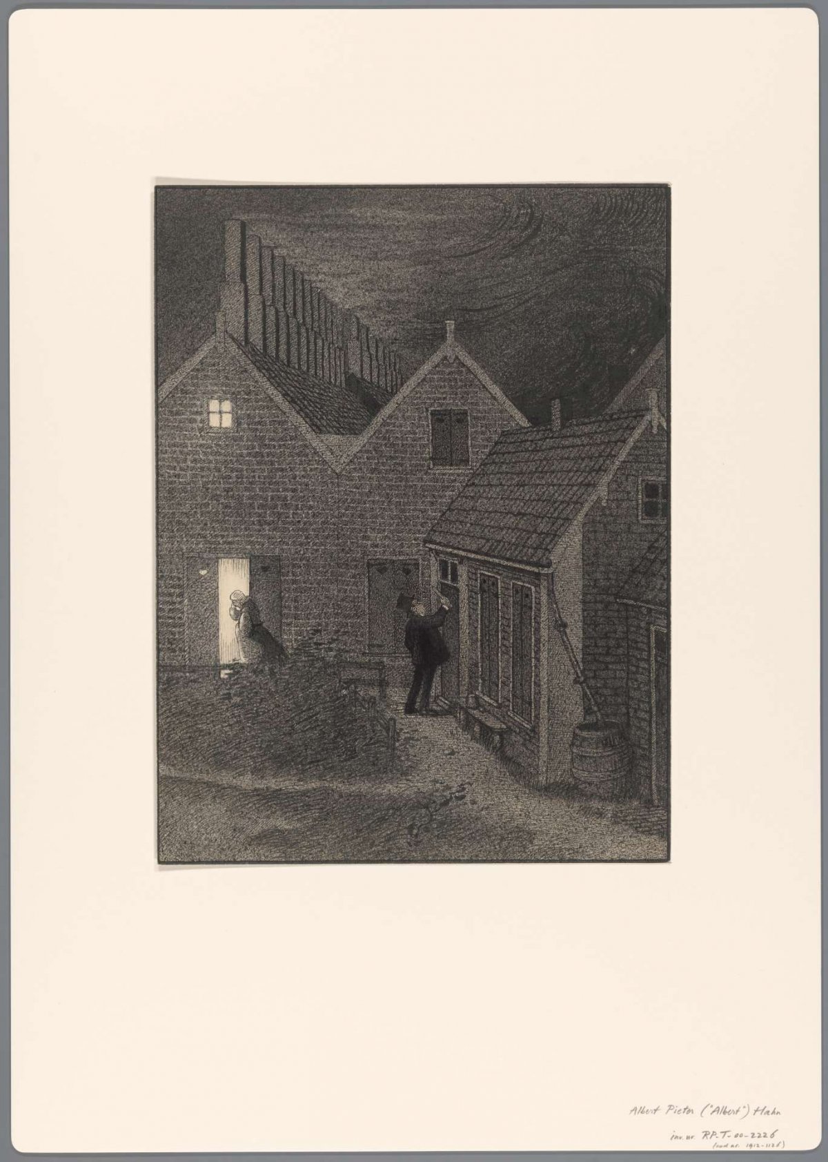 Design for a political cartoon: the announcer, Albert Hahn (I), 1904 - 1953