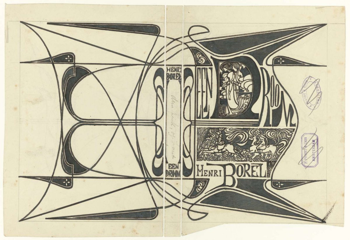 Band design for: Henri Borel, A Dream, 1899, Jan Toorop, in or before 1899