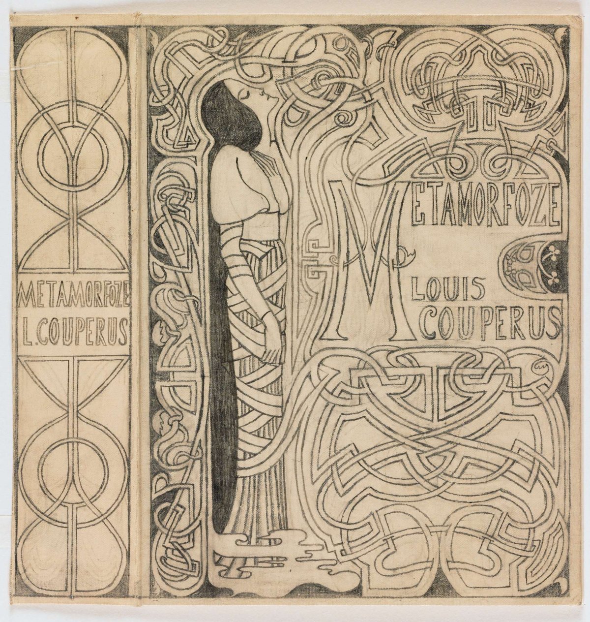 Bandontwerp voor: Louis Couperus, Metamorfoze, 1897, Jan Toorop, in or before 1897