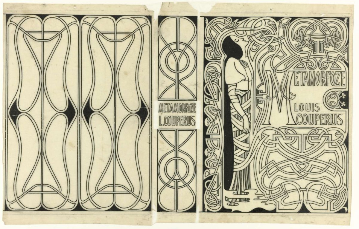 Bandontwerp voor: Louis Couperus, Metamorfoze, 1897, Jan Toorop, in or before 1897