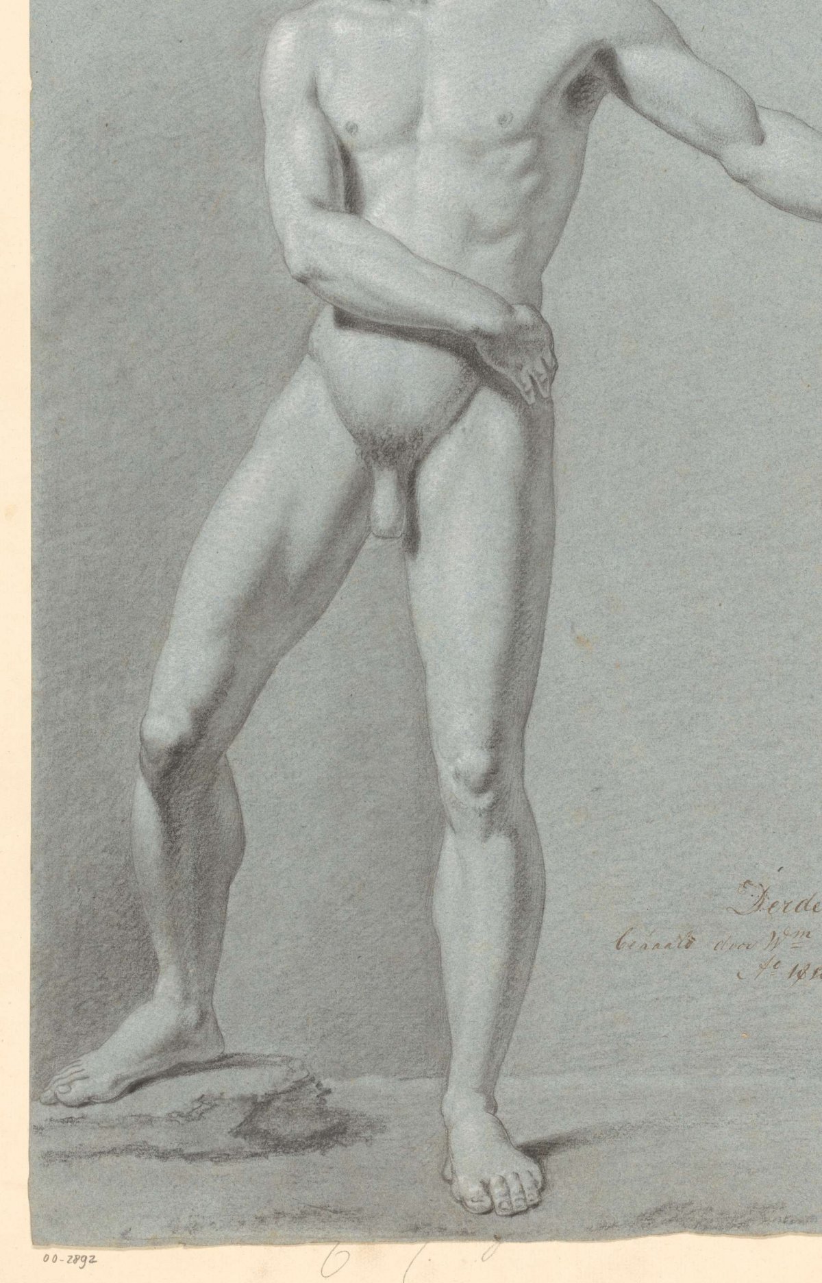 Standing male nude, front view (3rd prize 1810), Willem Grebner, 1810