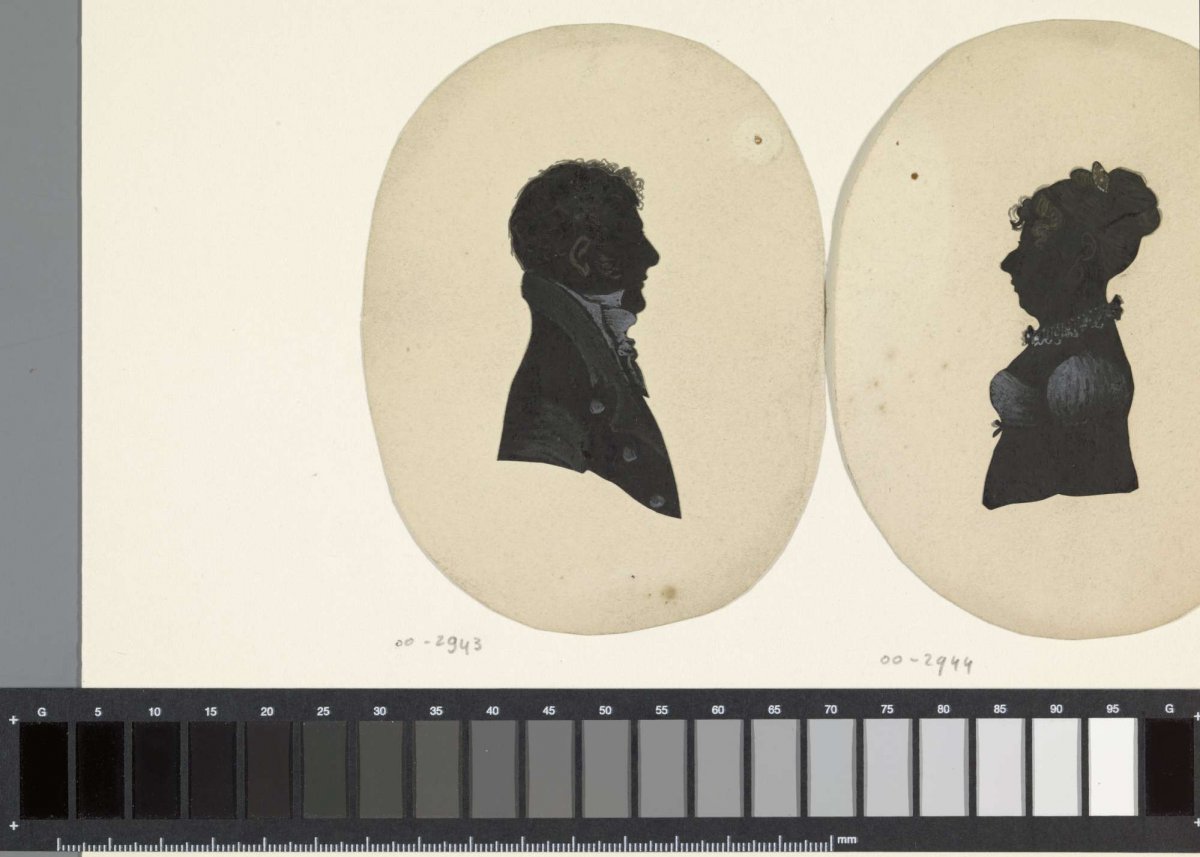 Silhouette of a man, anonymous, c. 1700 - c. 1800