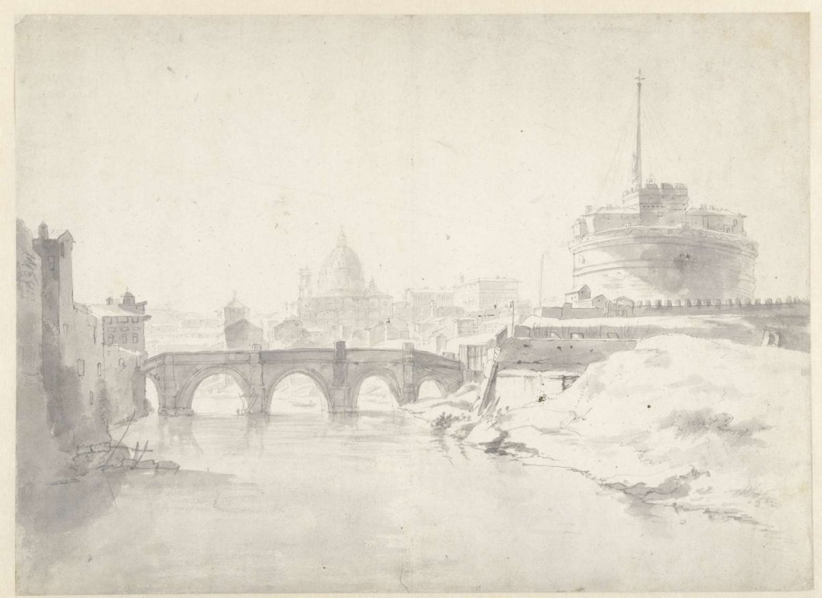 View of the Castle of Angels at Rome, anonymous, 1600 - 1699