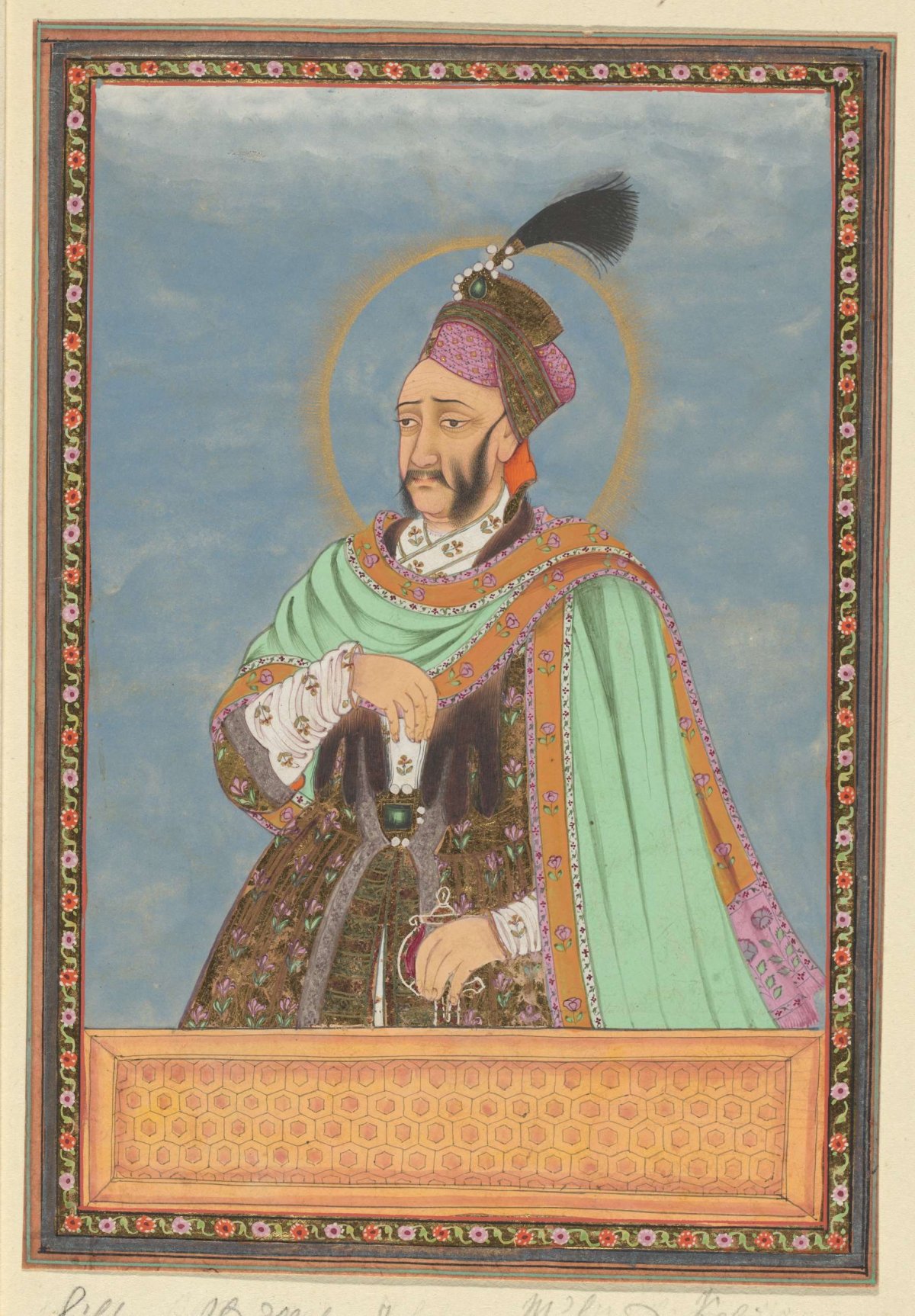Portrait of Sultan Abdullah, son of Sultan Muhammad-Quli; after his father, he ruled Golconda, anonymous, c. 1686