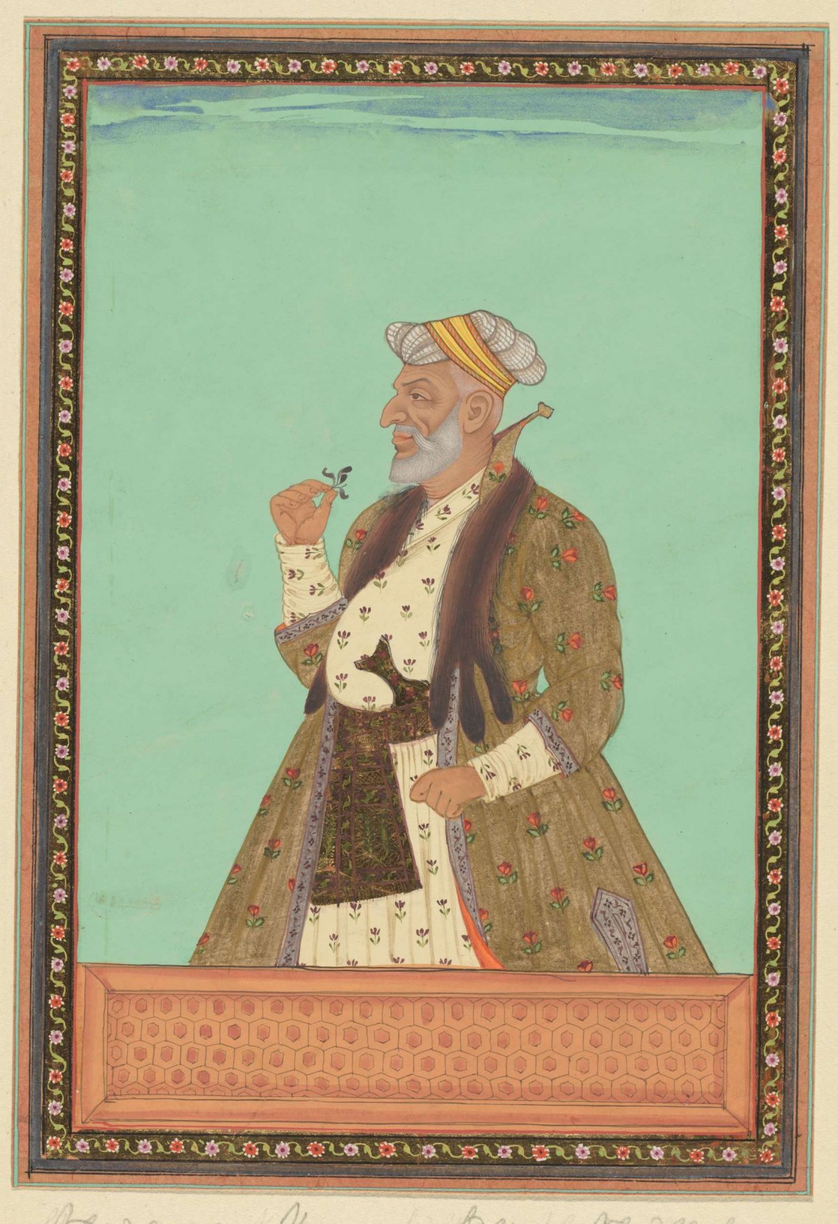 Portrait of Abd al-Jabbar, who was vizier of Sultan Abdullah, anonymous, c. 1686