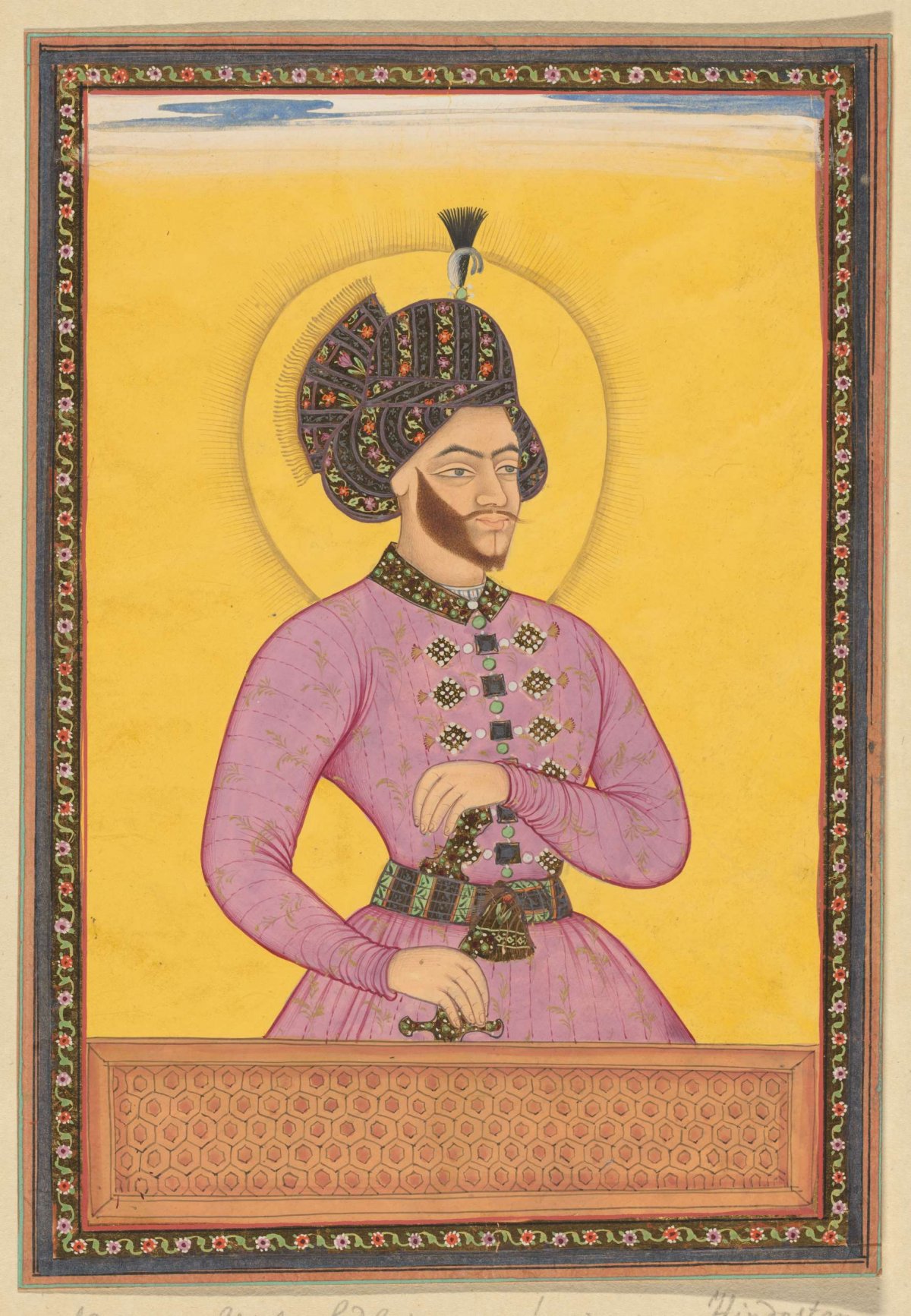 Portrait of Shah Suleiman, the ruler of Isfahan, anonymous, c. 1686