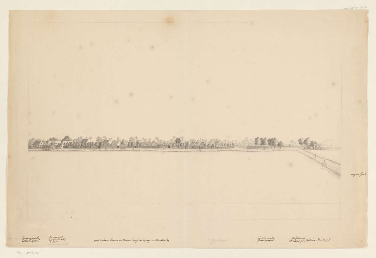 View of Makassar, Jan Michiel Aubert, c. 1750