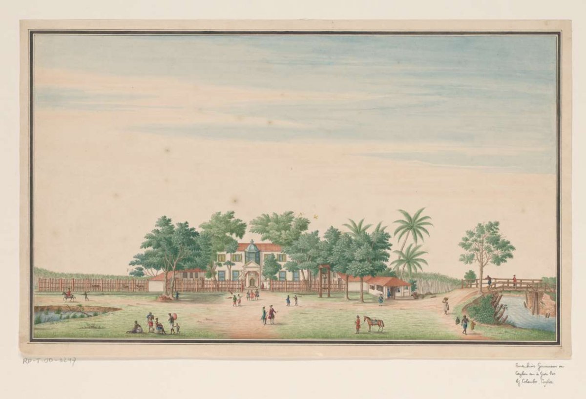 Governor's country house on the Great Pass near Colombo, anonymous, c. 1750