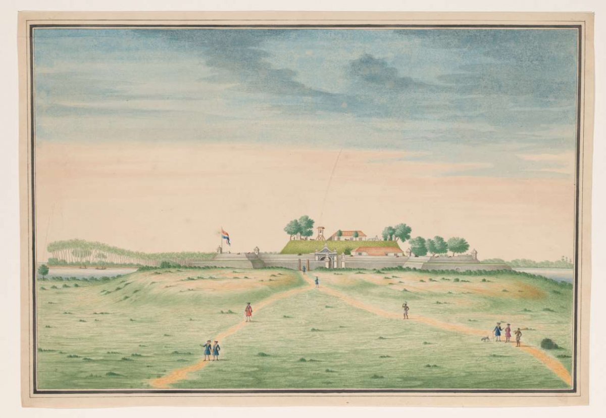 View of the south side of the fort at Kalutara, anonymous, c. 1750