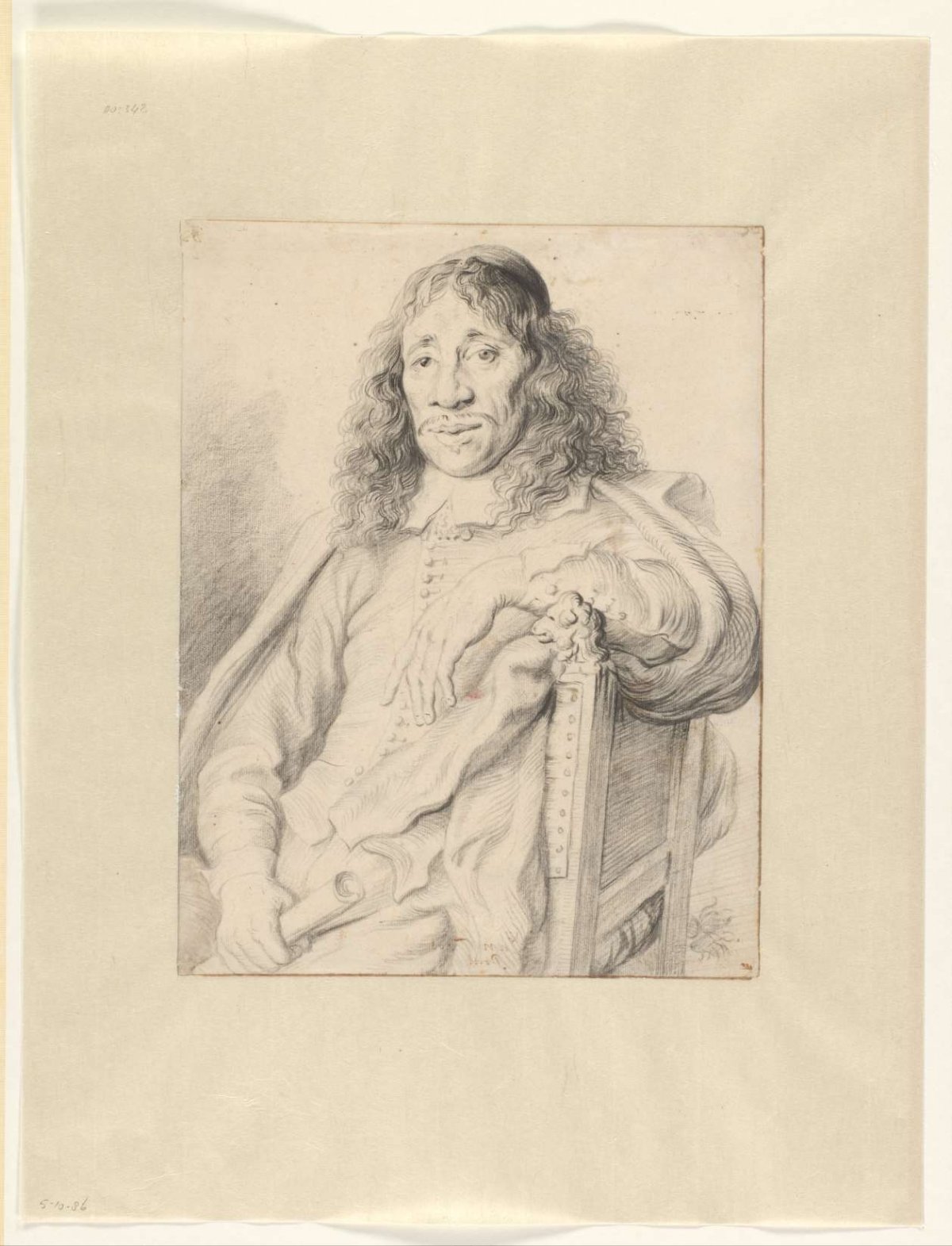 Portrait of Jan Vos, anonymous, 1660 - 1700