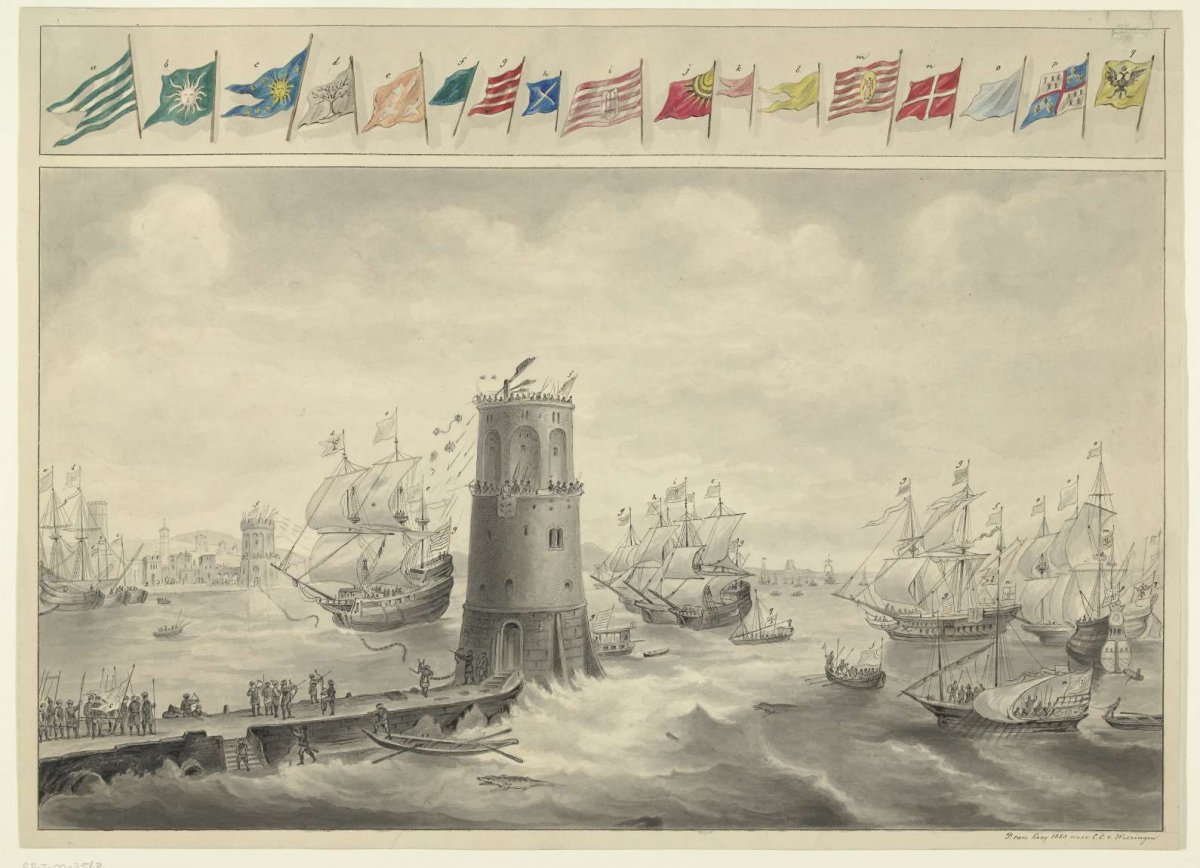 Inname van Damiate, 1219, Pieter van Looy, 1880