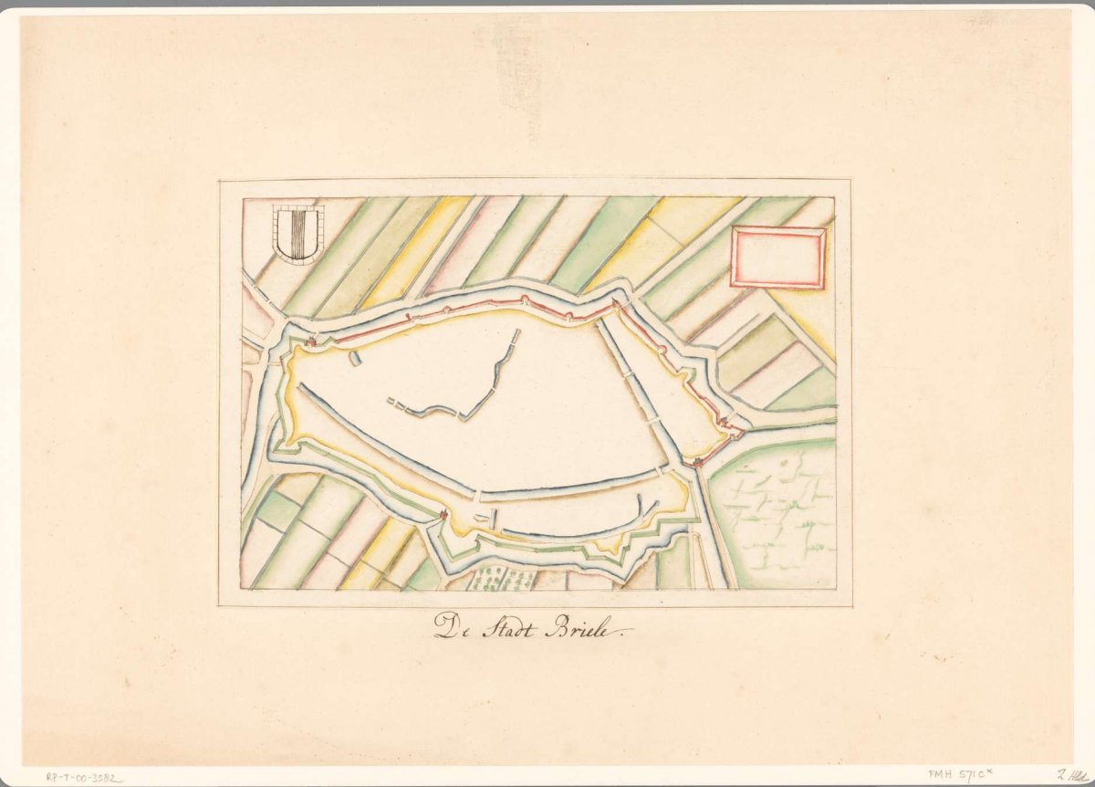 Plan of Den Briel, ca. 1600, anonymous, c. 1675 - c. 1725