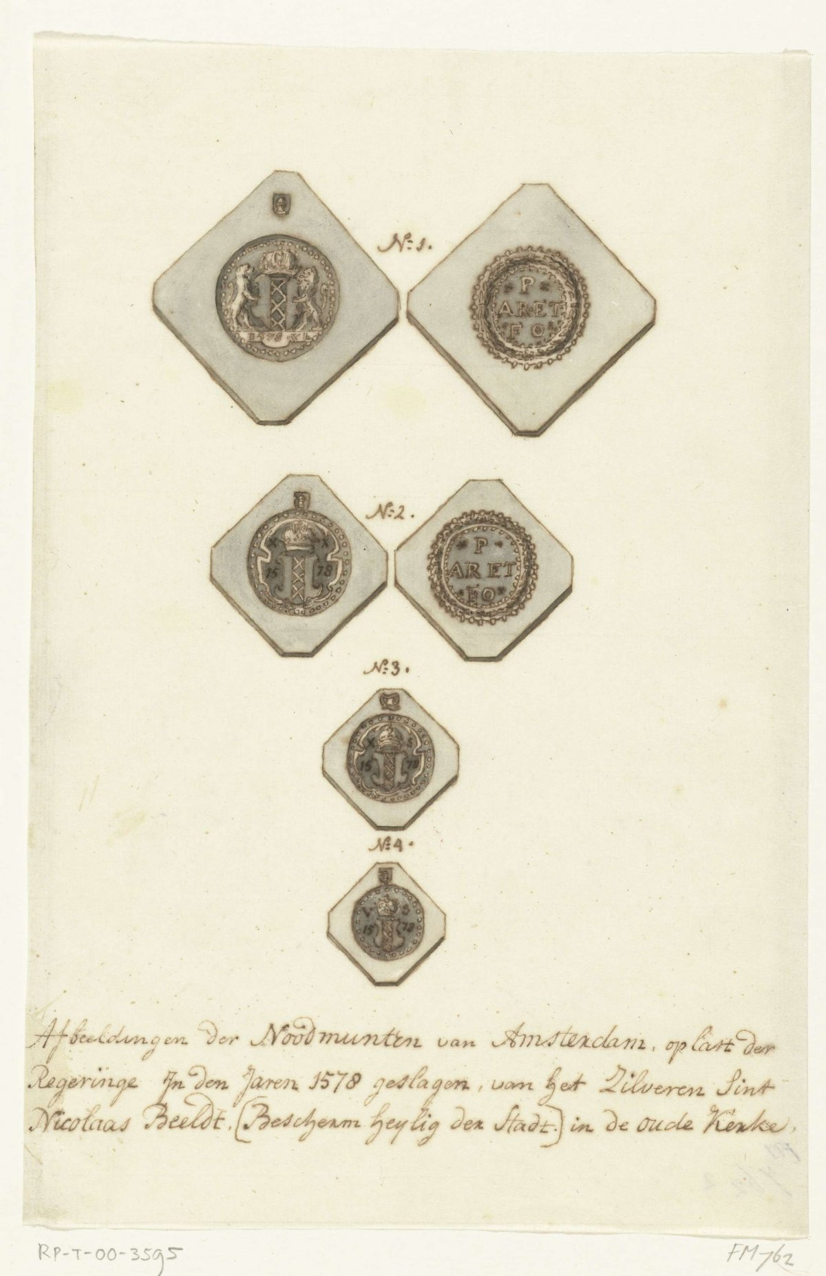 Noodmunten uit Amsterdam, 1578, anonymous, 1700 - 1799