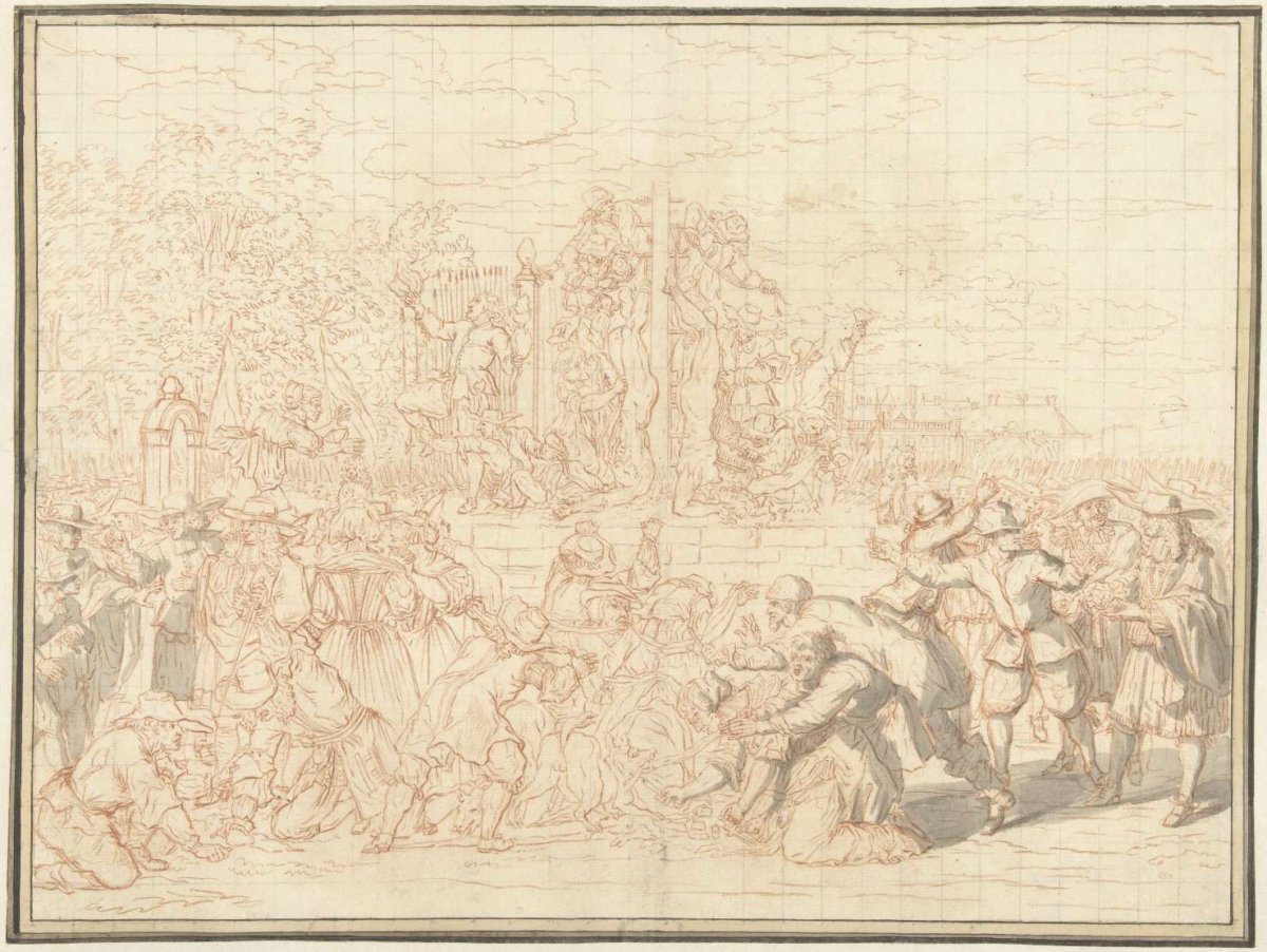 Mutilation of the bodies of the de Witt brothers, 1672, Bernard Picart, 1728