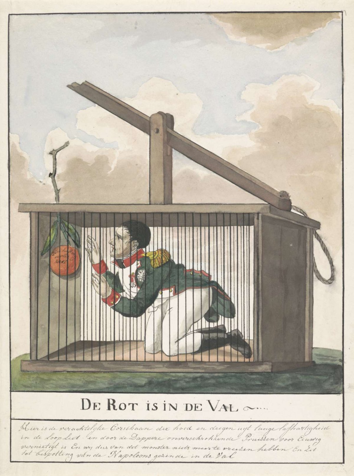 Napoleon in the rat trap, 1813, Wijnand Esser, 1813
