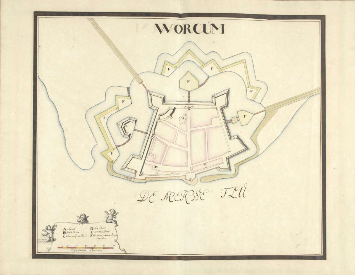 Map of Workum, ca. 1701-1715, Samuel Du Ry de Champdoré, 1701 - 1715