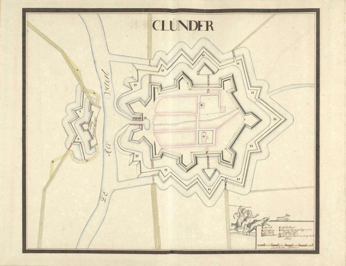 Map of Klundert, ca. 1701-1715, Samuel Du Ry de Champdoré, 1701 - 1715