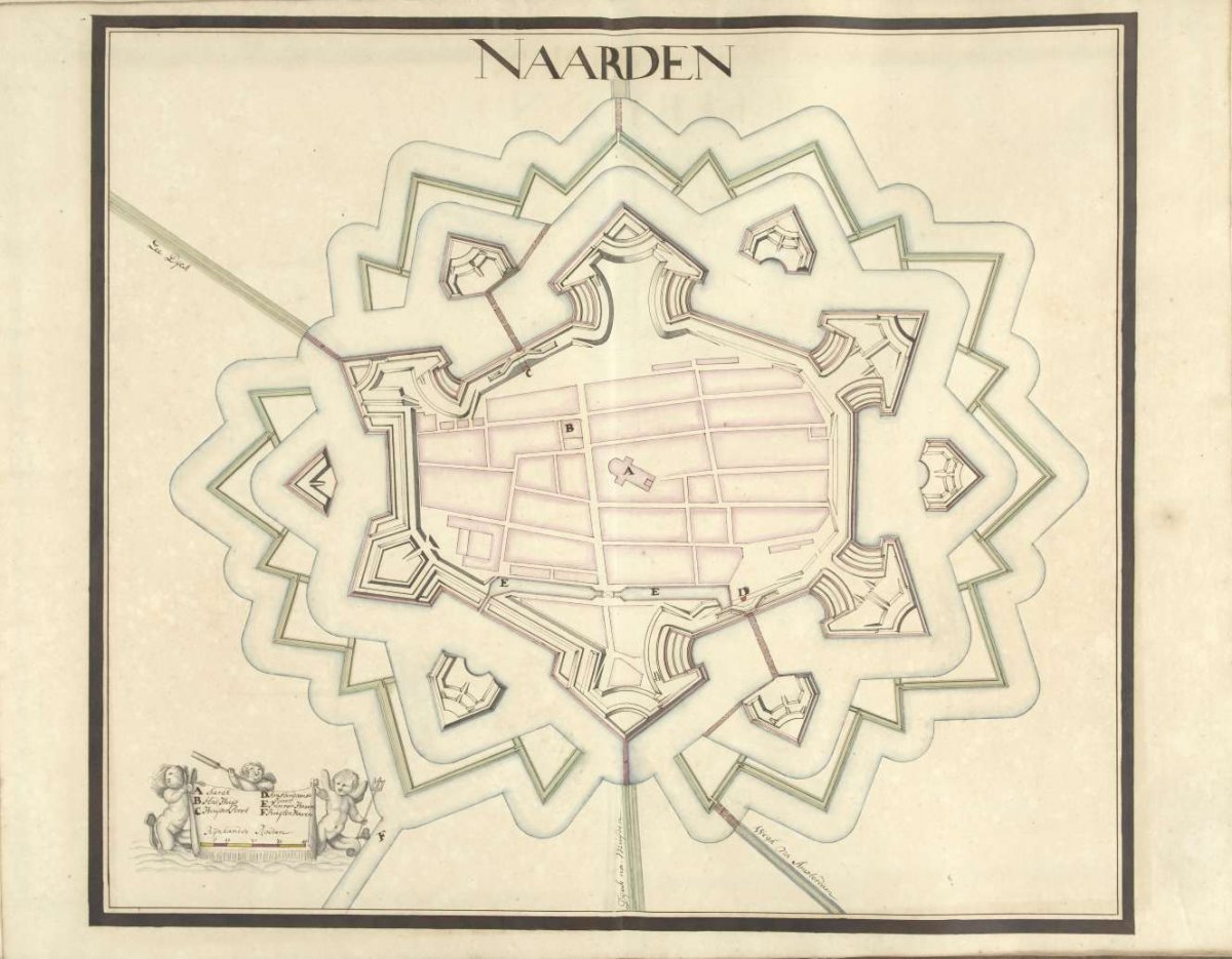 Map of Naarden, ca. 1701-1715, Samuel Du Ry de Champdoré, 1701 - 1715