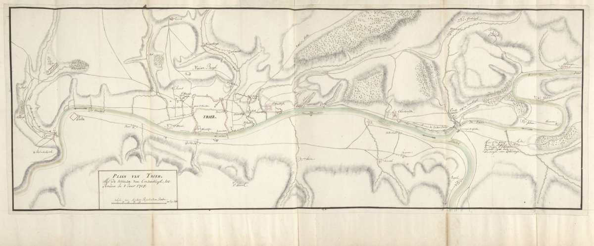 Map of Trier, 1705, Samuel Du Ry de Champdoré, 1705