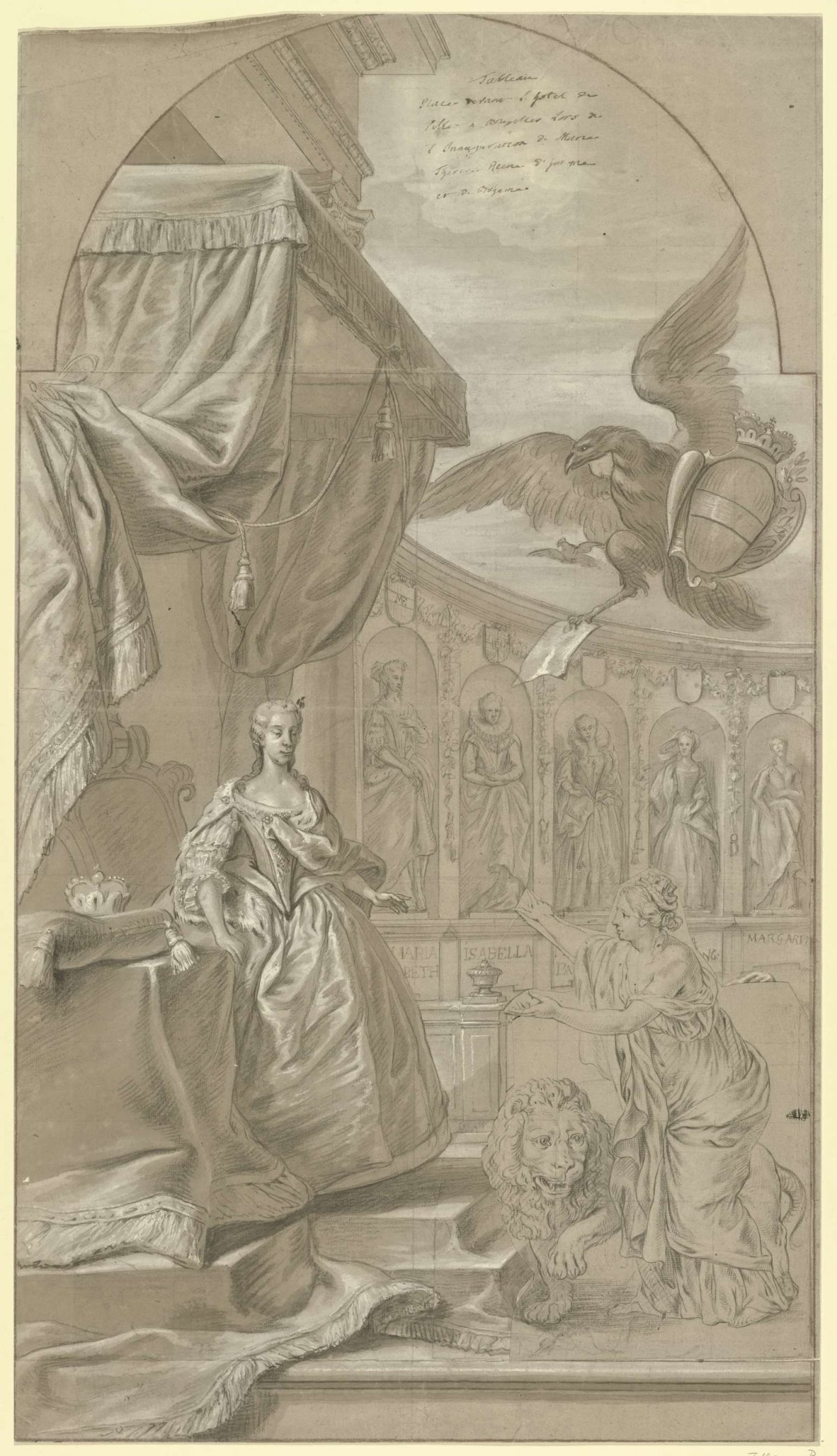 Allegory of Archduchess Maria Anna of Austria's assumption of office as governess, 1744, anonymous, 1744