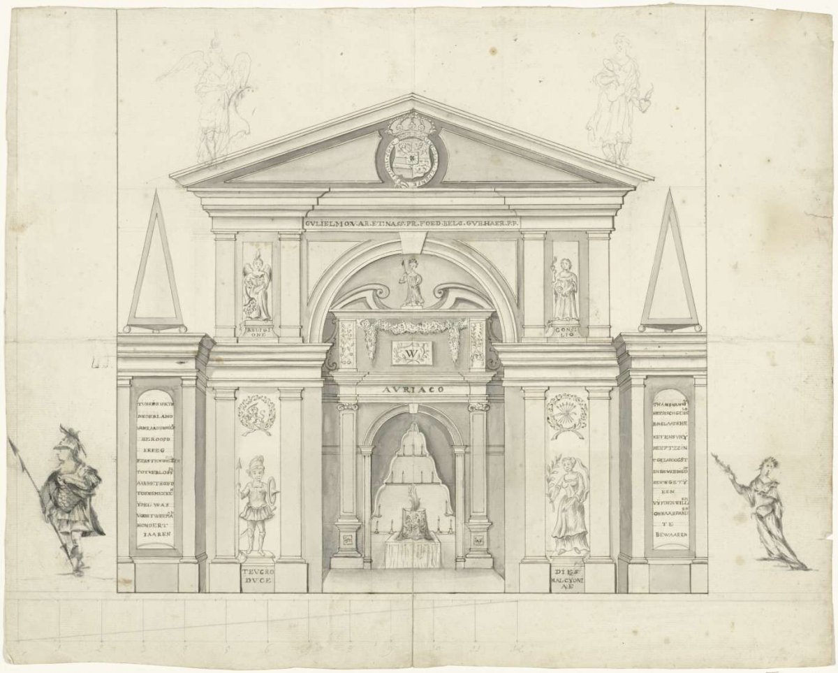 Design for a gate of honor at Flushing, 1772, anonymous, 1772