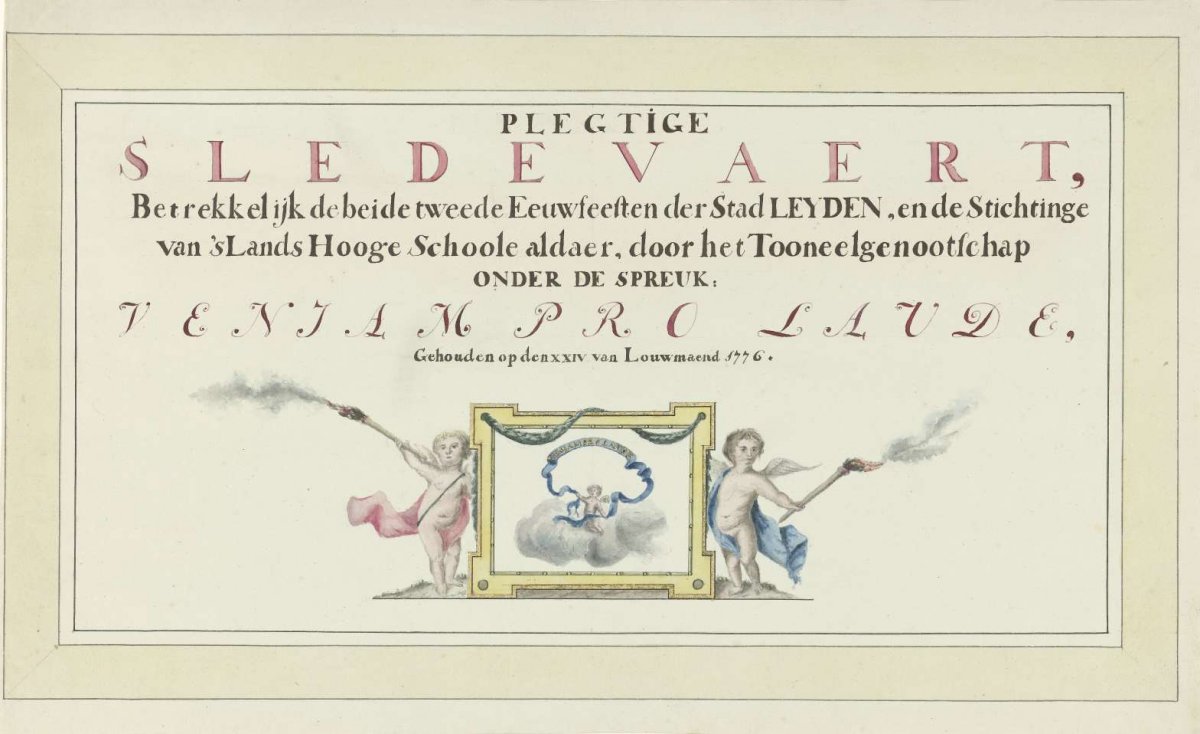 Titelblad, Abraham Delfos, 1776
