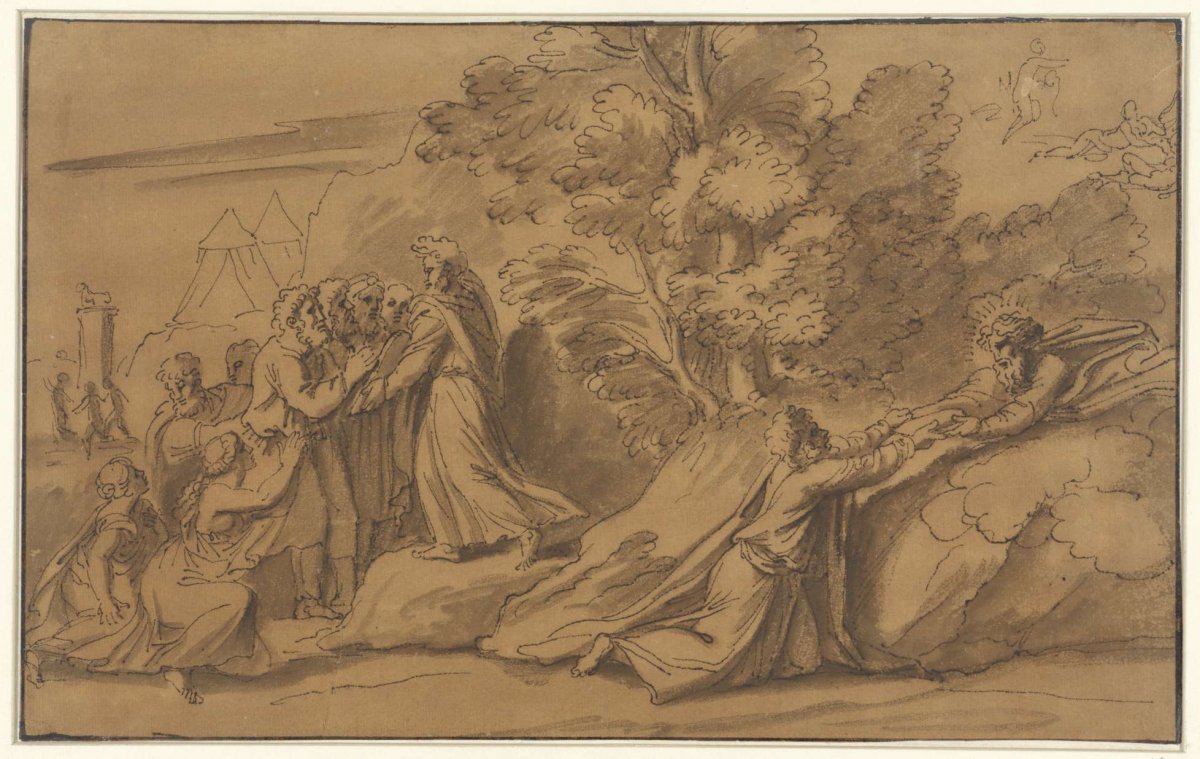 Moses receives the tablets of the law, anonymous, 1510 - 1640