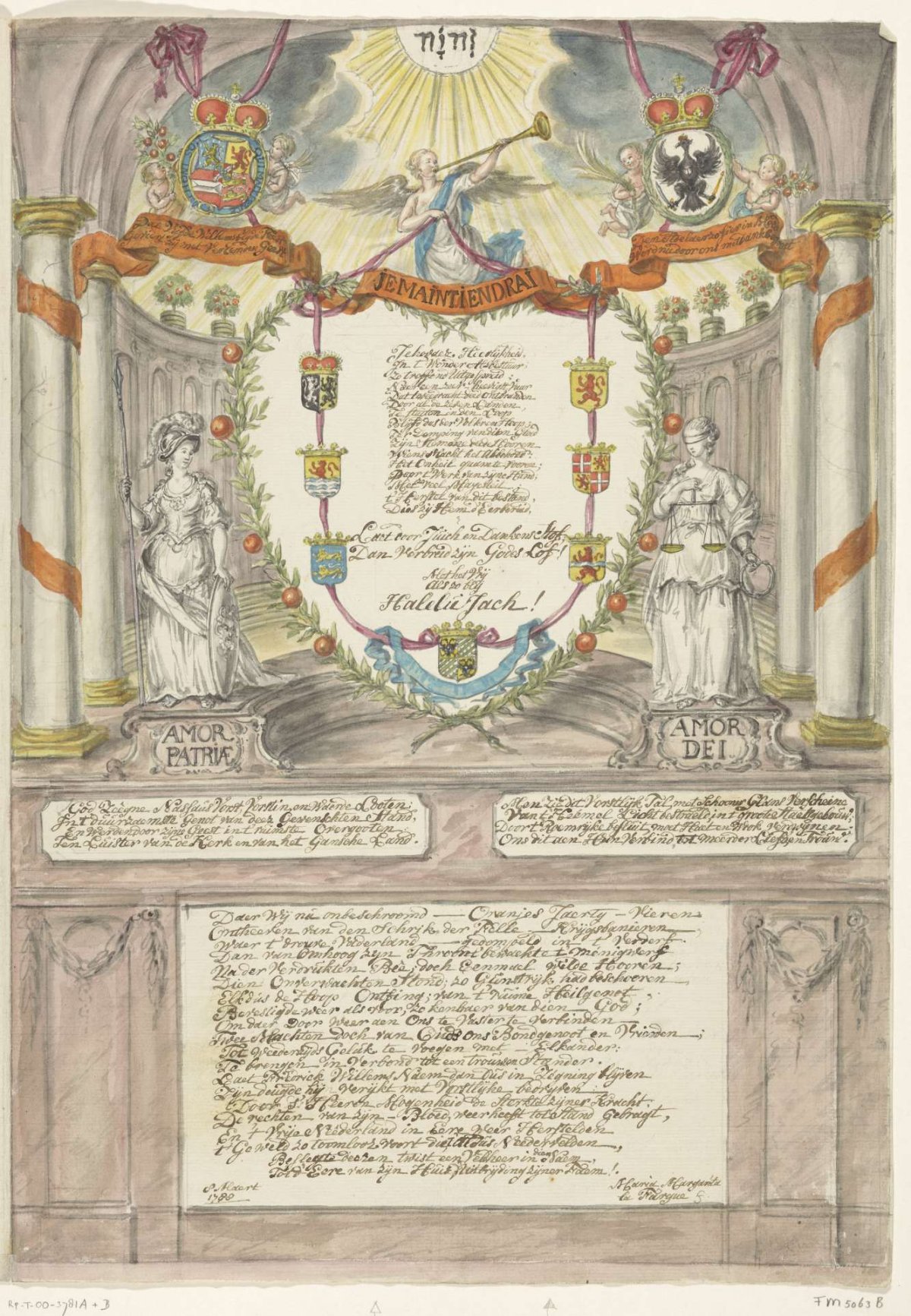 Verse for Princess Wilhelmina on the fortieth birthday of Prince William V, 1788, Maria Margaretha la Fargue, 1788