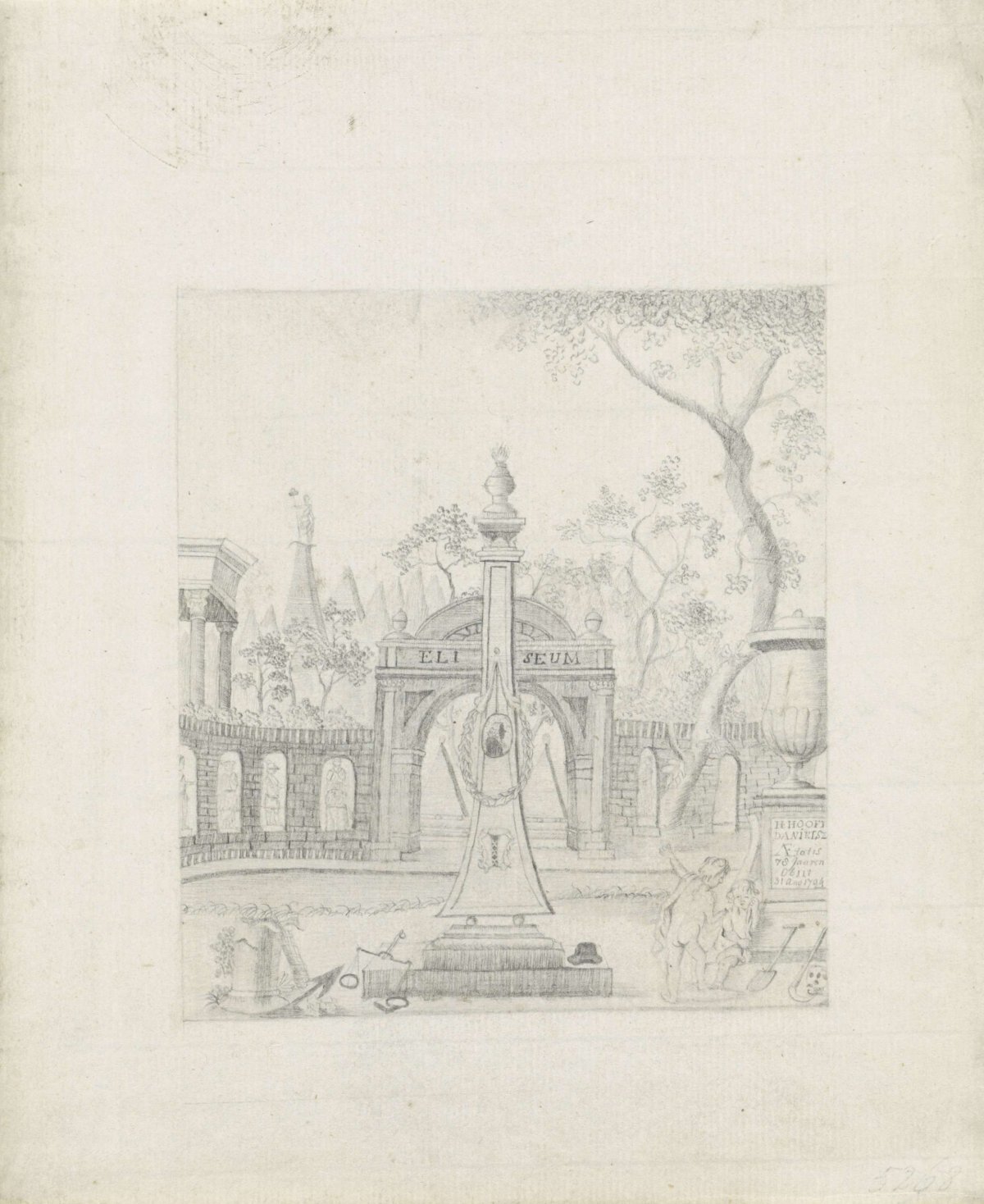 Monument to Hendrik Danielsz. Hooft, 1794, anonymous, 1794