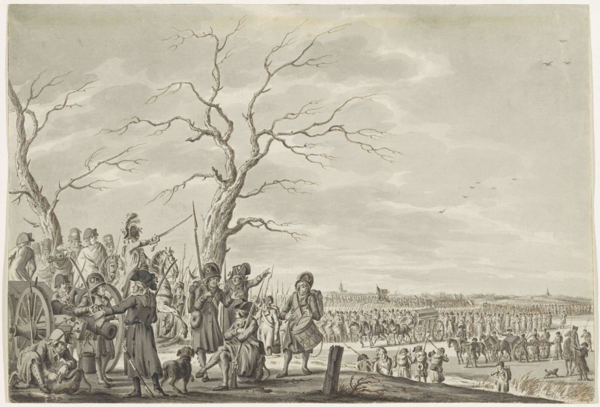 Pichegru crosses the frozen Waal, 1795, anonymous, 1795