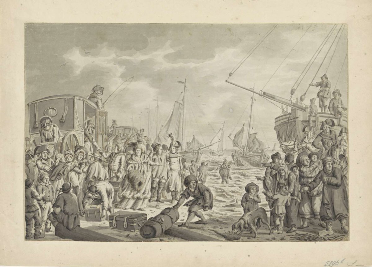 Departure of the Princess of Orange to England, 1795, anonymous, 1795