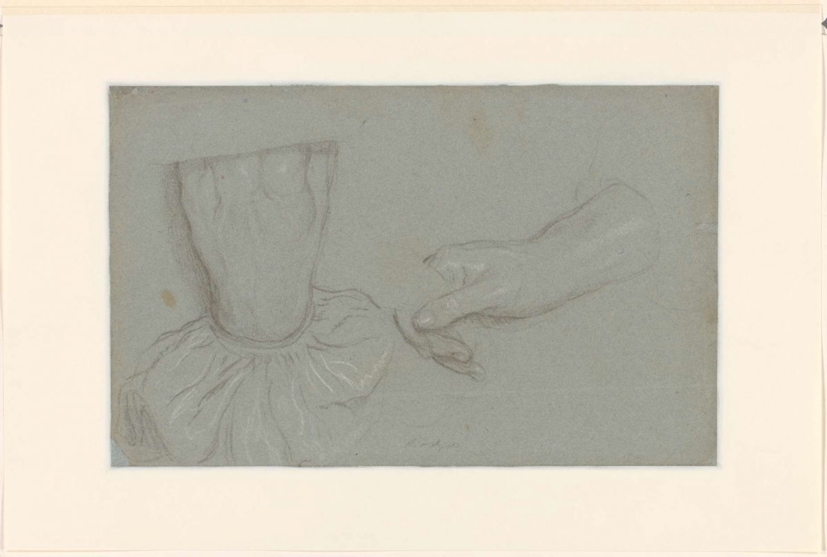 Hand with sleeve and a hand holding something, Anthony van Dyck, 1610 - 1641